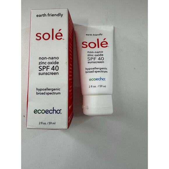 Sole ecoecho non-nano zinc oxide SPF 40  4oz   17.5% NEW with Box - Picture 3 of 3